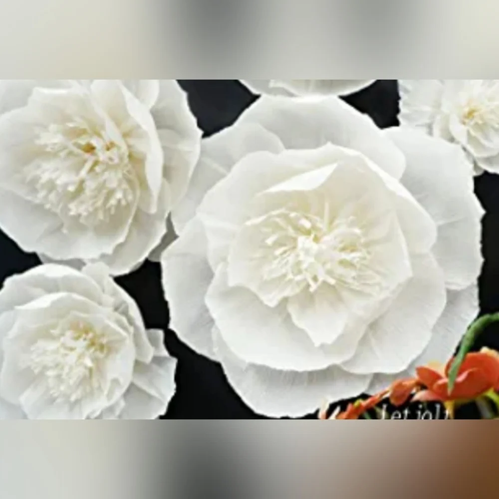 NEW White Paper Flower Decorations for Wall Party/Backdrop/Weddings/Birthday